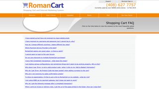Shopping Cart FAQ - RomanCart