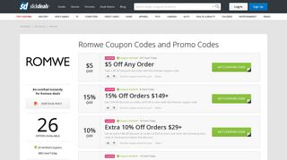 Romwe Coupon Codes, Promo Codes and Deals | Slickdeals