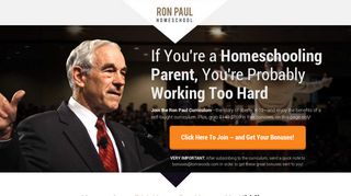 Ron Paul Curriculum: Get $160 in Bonuses, This Link Only