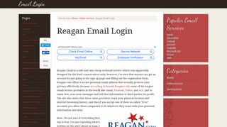 Reagan Email Login – Reagan.com Webmail Sign In