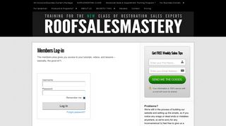 Members Log-in - Roof Sales Mastery