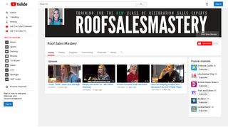 Roof Sales Mastery - YouTube
