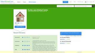 Reviews of Rooley Lane Medical Centre - iWantGreatCare