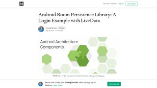 Android Room Persistence Library: A Login Example with LiveData