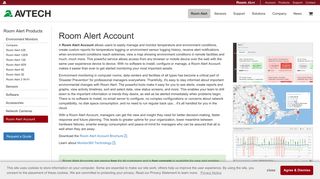 AVTECH.com Products: Room Alert Account