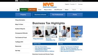 Business Taxes - NYC.gov