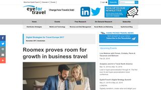 Roomex proves room for growth in business travel | Travel Industry ...