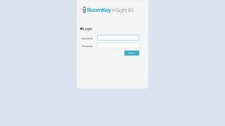 Roomkey Insight - Login