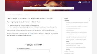 I want to sign in to my account without Facebook or Google+ ...