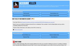 Delete your Roomster account | accountkiller.com