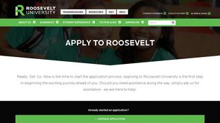 Ready, Set, Go: Apply To Roosevelt University Today! | Roosevelt ...