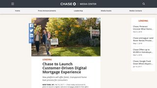 Chase to Launch Customer-Driven Digital Mortgage Experience