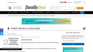 Polish Roots on the Web - Family Tree