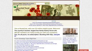 RootsChat.com Free Family History Forum