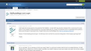MyRootsMagic.com Login - Discussion - RootsMagic Forums