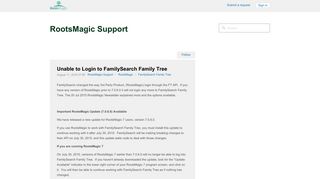 Unable to Login to FamilySearch Family Tree – RootsMagic Support