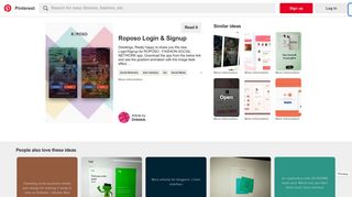 Roposo Login & Signup | User Interface | Pinterest | User interface