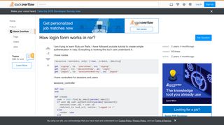 How login form works in ror? - Stack Overflow