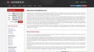 Rose Brides: Mail order brides, Russian Brides