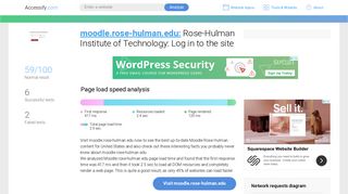Access moodle.rose-hulman.edu. Rose-Hulman Institute of ...