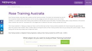 Rose Training Australia - Training.com.au