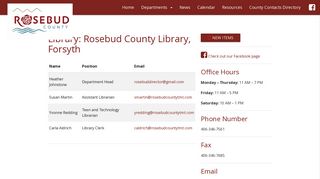 Library: Rosebud County Library, Forsyth - Rosebud CountyRosebud ...