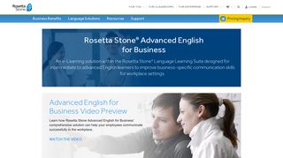 Advanced English Solution for Businesses - Rosetta Stone®