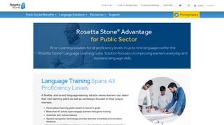 Rosetta Stone ® Advantage for Public Sector