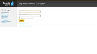 Log in to Your Online Subscription - Official Rosetta Stone