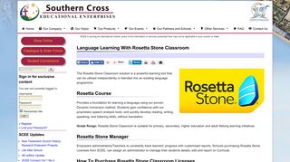 Language Learning With Rosetta Stone Classroom - Southern Cross ...