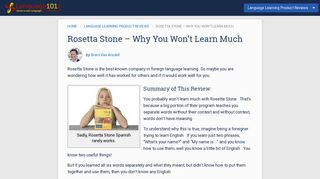 Rosetta Stone Reviews - Why It Doesn't Work. - Language101.com