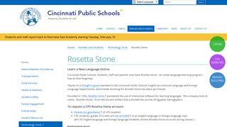 Rosetta Stone | Cincinnati Public Schools