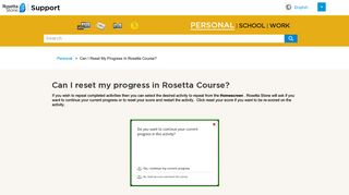 Can I reset my progress in Rosetta Course? - Rosetta Stone Support