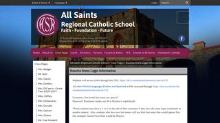 Rosetta Stone Login Information - All Saints Regional Catholic School