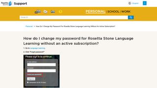 How do I change my password for Rosetta Stone Language Learning ...