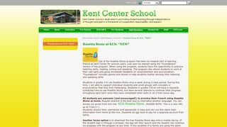 Rosetta Stone at KCS: *NEW* - Kent Center School