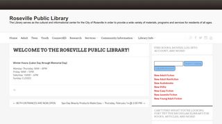 WELCOME TO THE ROSEVILLE PUBLIC LIBRARY!