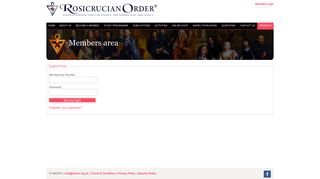 The Rosicrucian Order - AMORC - Members - Login