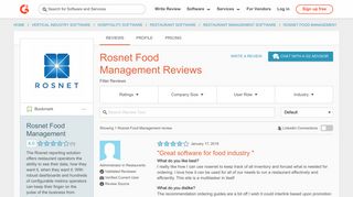 Rosnet Food Management Reviews 2018 | G2 Crowd