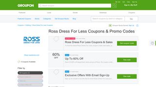 Ross Coupons, Promo Codes & Deals 2019 - Groupon