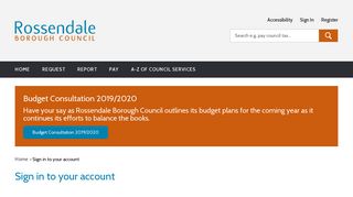 Sign in to your account | Rossendale Borough Council