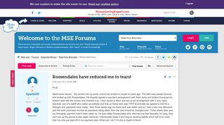 Rossendales have reduced me to tears! - MoneySavingExpert.com Forums