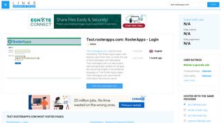 Visit Test.rosterapps.com - RosterApps - Login.