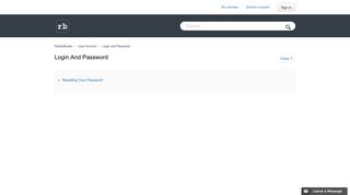 Login and Password – RosterBuster