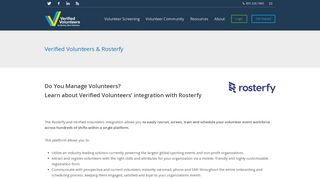 Verified Volunteers & Rosterfy - Verified Volunteers