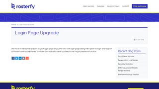 Login Page Upgrade - Rosterfy