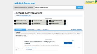 secure.rosterlive.net at Website Informer. EmpLive. Visit Secure Roster ...