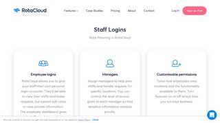 Rota Planning Features - Staff Logins - RotaCloud