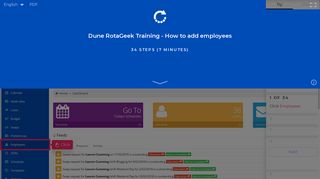 Dune RotaGeek Training - How to add employees - iorad