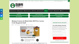 Rotana Careers & Hotel Jobs 2019 For Across UAE Required Staff